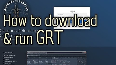 (english) Tutorial How to download and run GRT