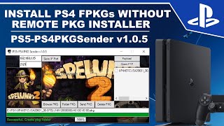 PS5-PS4PKGSender v1.0.5 Released | install PS4 FPKGs Without Remote PKG installer or Filezilla