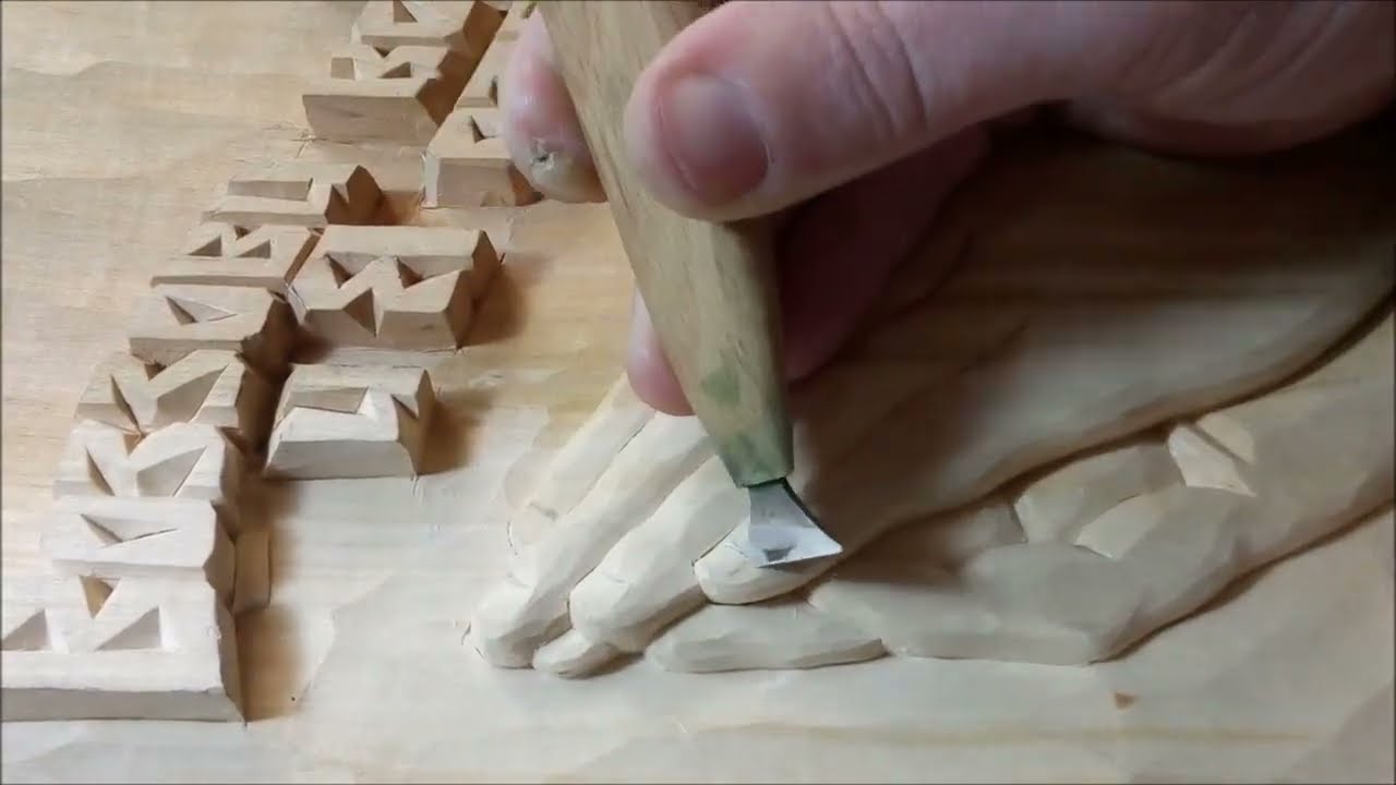 Два дня резьбы за 4 мин ОБЪЁМНАЯ Wood carving.