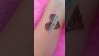 Mom ❤ Dad  heart tattoo #youtubeshorts #viral #love #mom #dad