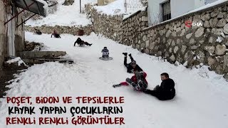 Çocuklar, Poşet, Bidon Ve Tepsilerle Ka Doyasıya Eğlendi