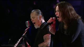 Metallica And Ozzy Osbourne Paranoid Rock N Roll Hall Of Fame 2009