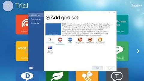 Adding PODD grids to Grid 3 home page