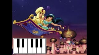 Partitura de Un mundo ideal (Aladdín), con letra incluida
