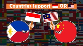 Countries that support Malaysia 🇲🇾 vs Indonesia 🇮🇩