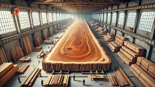 The Monster Log Sawmill Terrible Full Of Beauty, The Largest Wooden Panel In The Wood Factory