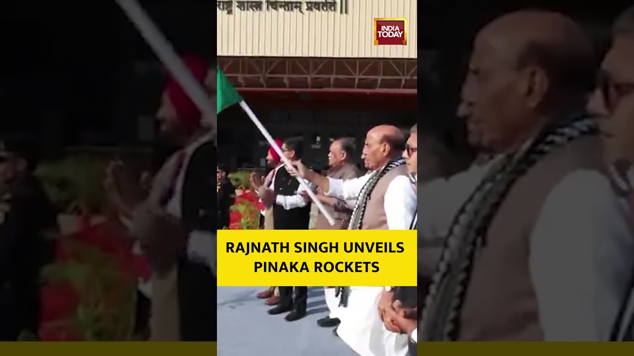 Defence Minister Rajnath Singh Inaugurates Pinaka Rockets | #shorts