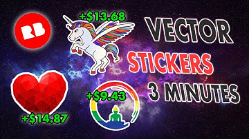 Passive Income with Illustrated Stickers on Redbubble in 1 Minute