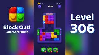 Block Out Level 306 Walkthrough 🧩 | All Levels Solution | Mini Boss