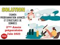 Solution EXAMEN 2ème année préparatoire JUIN 2023