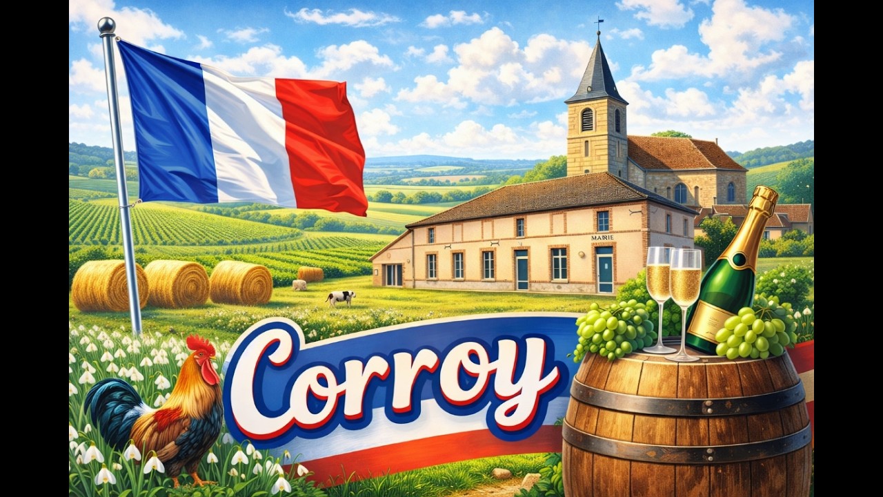 Конец зимы в шампанской деревне Corroy | Подснежники и старинная церковь