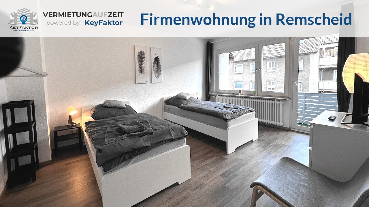 Firmenwohnung mit Balkon in Remscheid zu vermieten (3 Zimmer / 71 qm²) 🏡