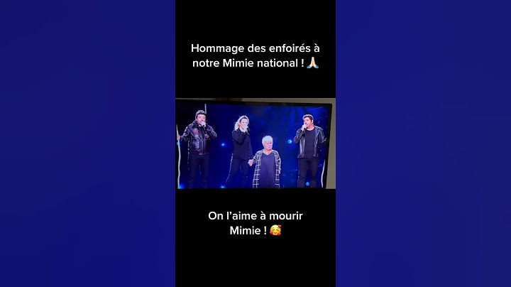 Hommage Mimie Mathy Les Enfoirés