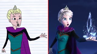 Frozen Elsa Funny Kid Drawing Meme | Let It Go Song 😂