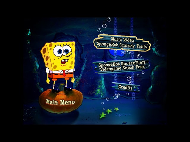 spongebob halloween dvd menu