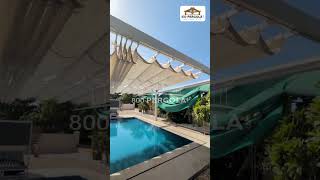 Retractable Fabric System for our client at Mirador – Arabian Ranches |800 PERGOLA
