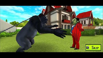 The scary stranger 3D### part -1 firework display , go banana and a sweet surprise ##please subs me