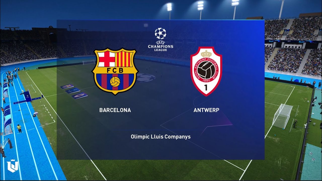 FC Barcelona vs Antwerp Champions League 2023/24 Pes 2021 - YouTube