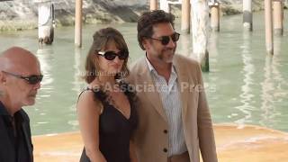 Javier Bardem and Penélope Cruz arrive for Venice press conference