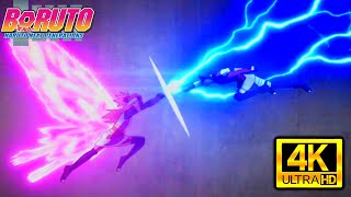 Sarada VS Chocho Full Fight 4K Ultra HD 60 FPS |  Boruto episode 225