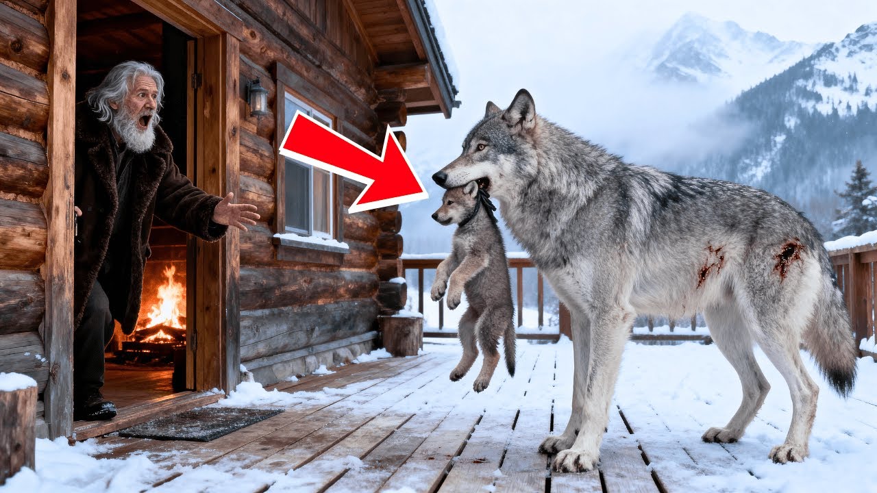 A Mother Wolf Carried Her Cub To A Stranger's Door, Begging for Help - And The Unexpected Happened.