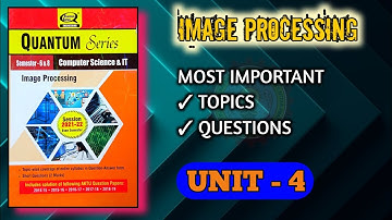 IMAGE PROCESSING Aktu Important Questions [UNIT-4] #Imageprocessingaktu #imageprocessingaktusyllabus
