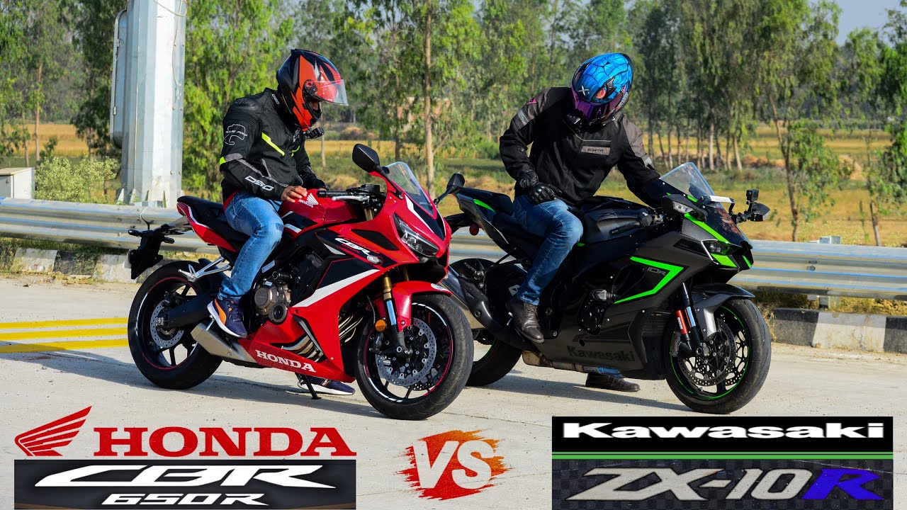 Kawasaki Ninja ZX10R vs Honda CBR650R Faster and Fastest Aryan ft