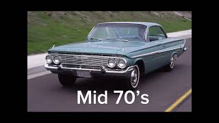 Evolution of the Chevy impala 1958 to 2020
