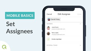 Quire Mobile Basics: Set Assignees