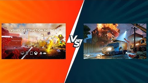 Comparing Voxel destruction physics and teardown￼!