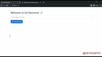 URL Shortener App in Django Framework | DevSumitG