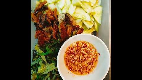 KHÔ CÁ LÓC TRỘN DƯA LEO