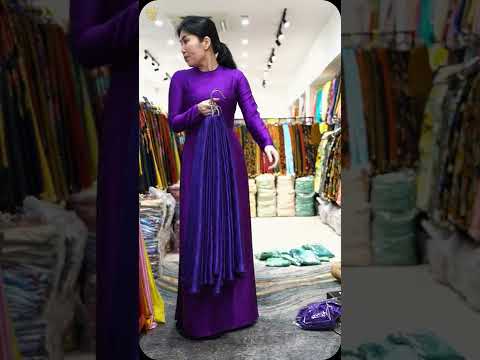 Video Vải Áo Dài Màu tím Huế , sự lựa chọn tình tứ của Vảo... - youtube