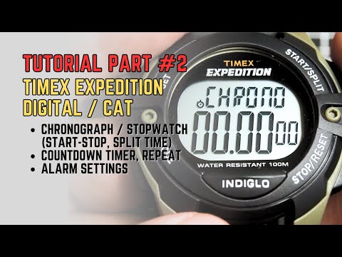 Timex Expedition Digital Tutorial (Part 2) | Stopwatch / Chronograph, Timer & Alarm Explained