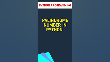Palindrome number in Python #python #shorts #trending