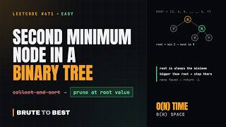 LeetCode #671: Second Minimum Node In a Binary Tree, Prune at the Root Value