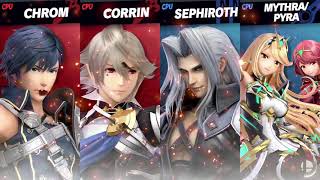 Chrom and Corrin VS Mythra/Pyra and Sephiroth (Super Smash Bros Ultimate)