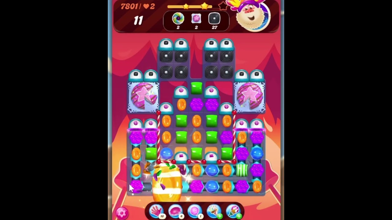 Candy Crush Saga, уровень 7801 | Без бустеров