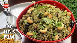 MINT PULAO : Cooking Single Cup Pudina Rice | Most Wanted Recipe | Simple Kids Recipe @vagmifoods