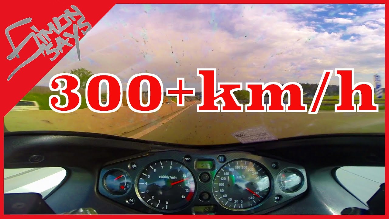 Über 300 Km/h Suzuki Hayabusa Topspeed / Deutsche Autobahn - YouTube