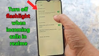 How to turn off flashlight on incoming calls in realme screenshot 4