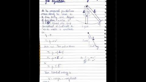 equation of motion for compound pendulum using Lagrange
