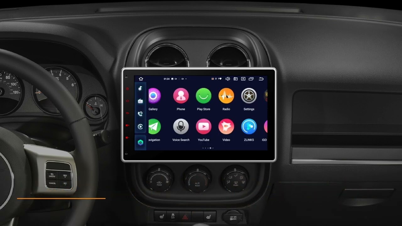 TIX125L]Double Din Android 12 Octacore Car Radio with 10.1