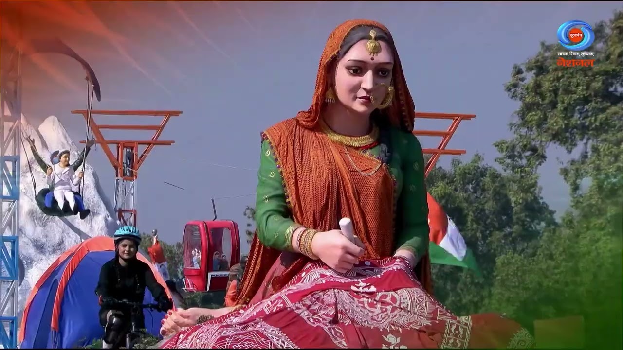 “Celebrating the Spirit of India: 77th Republic Day Ceremony”.