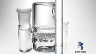Bake Bros MAVERICK 14MM ASHCATCHER HONEYCOMB WITH RECYCLER L CONFIGURATION CLEAR 12-343