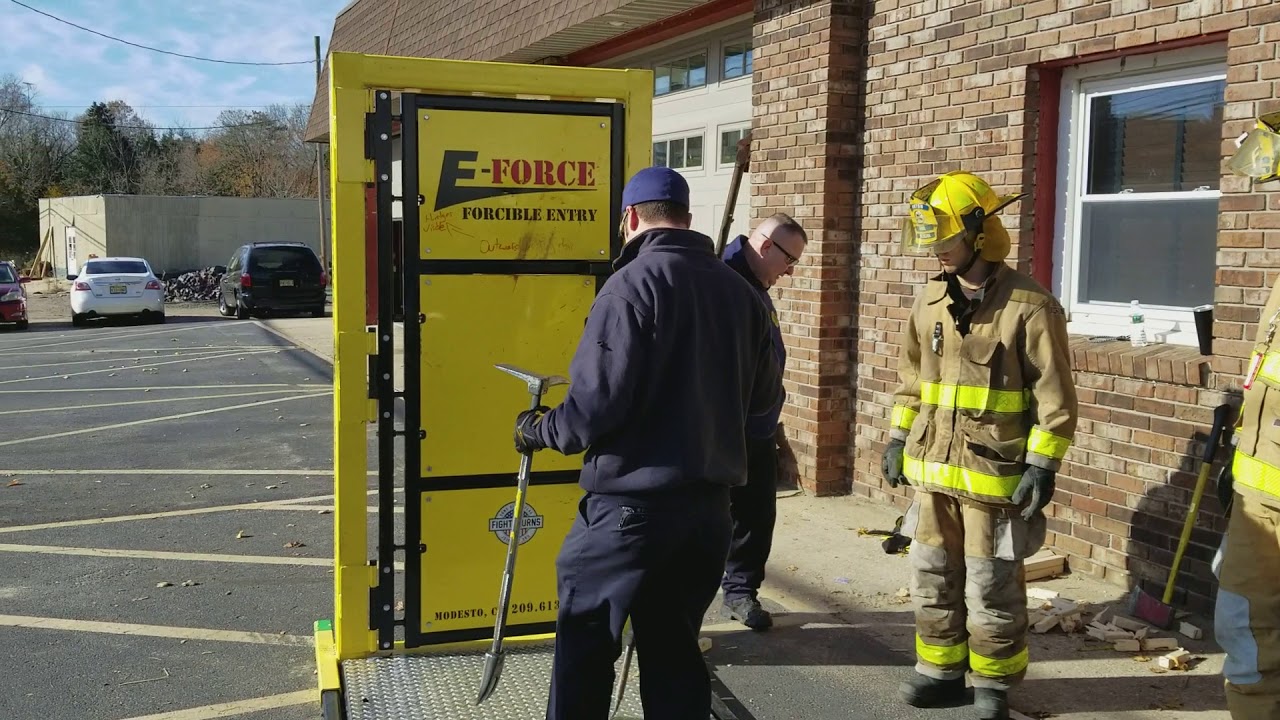 Single Firefighter Outward Swinging Door Forcible Entry YouTube