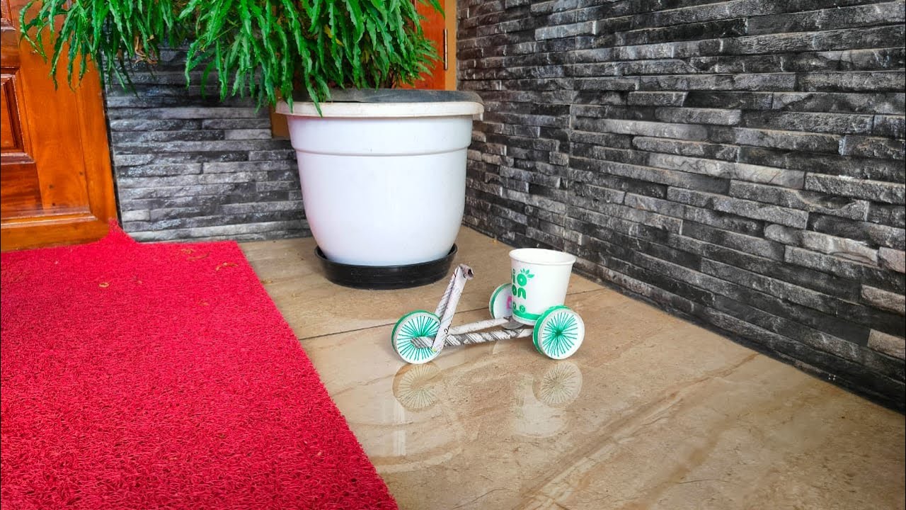 Cycle Made of Paper Cups | Craft Ideas - YouTube