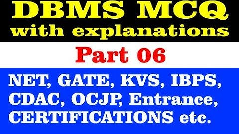 DBMS UGC NET MCQ Part 06 | Competitive levels | Hindi | Exams | DBMS IMPs | Jayesh Umre