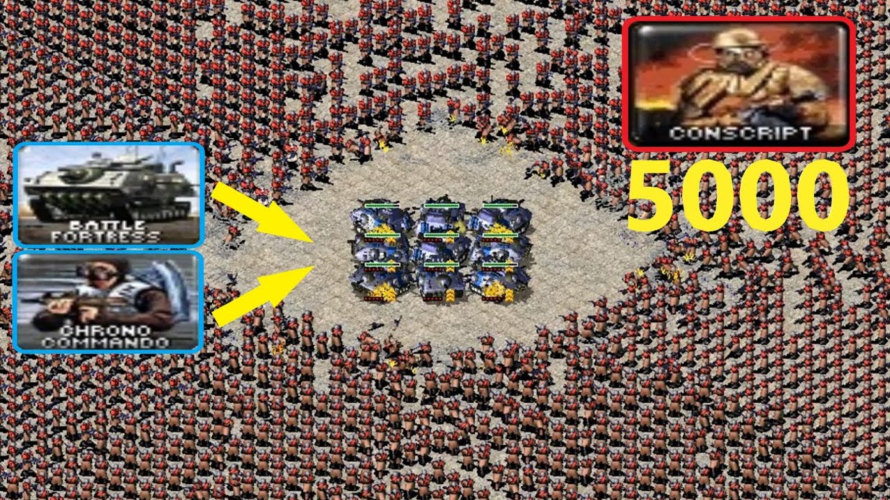 Commando BF vs 5k Conscripts - Red Alert 2 - YouTube