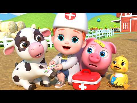 The Farm Animals Got Hurt | Nursery Rhymes | Baby Leo in English